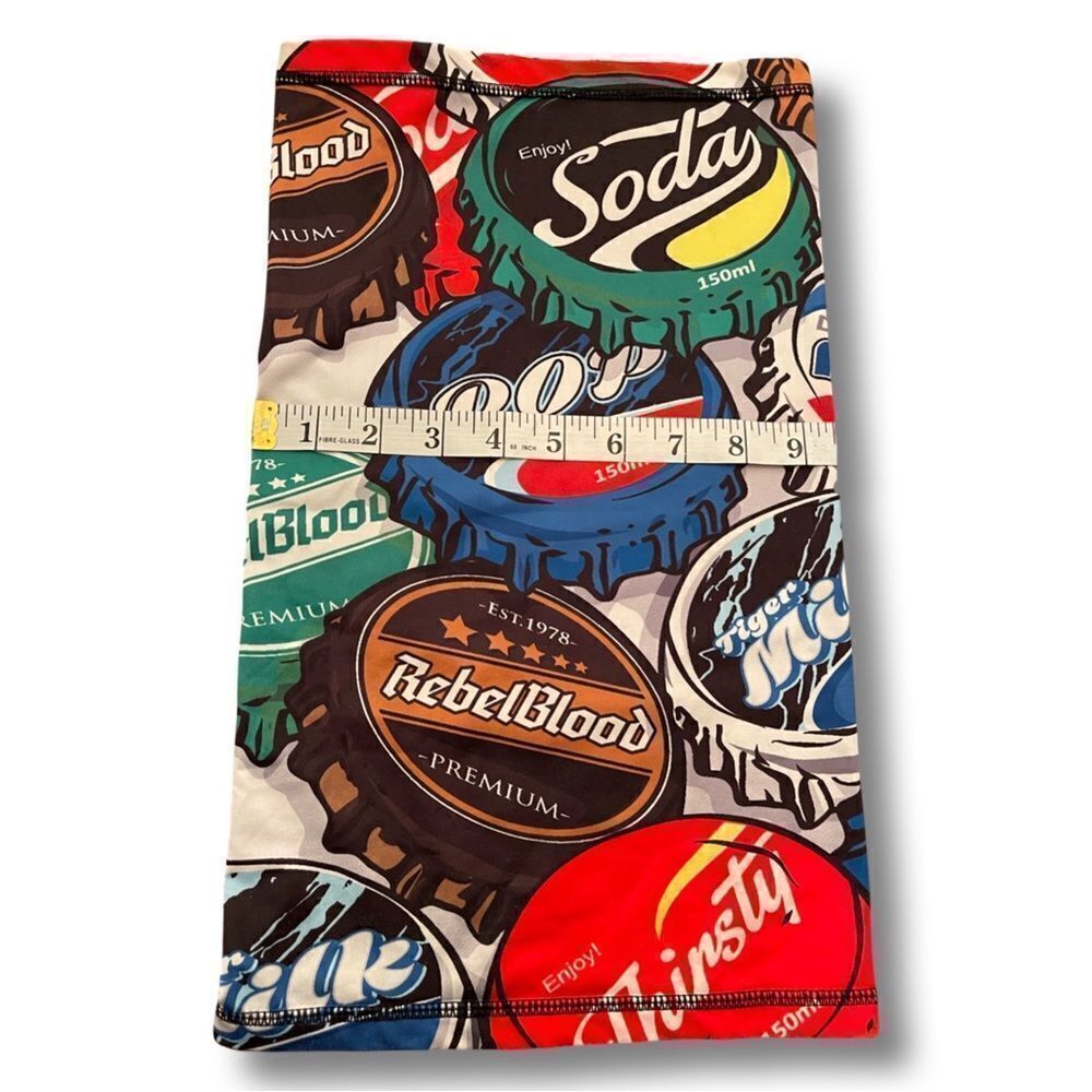 Retro Bottle Cap Design Neck Gaiter - Picture 8 of 9